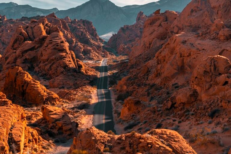 Route de Valley of Fire près de Las Vegas