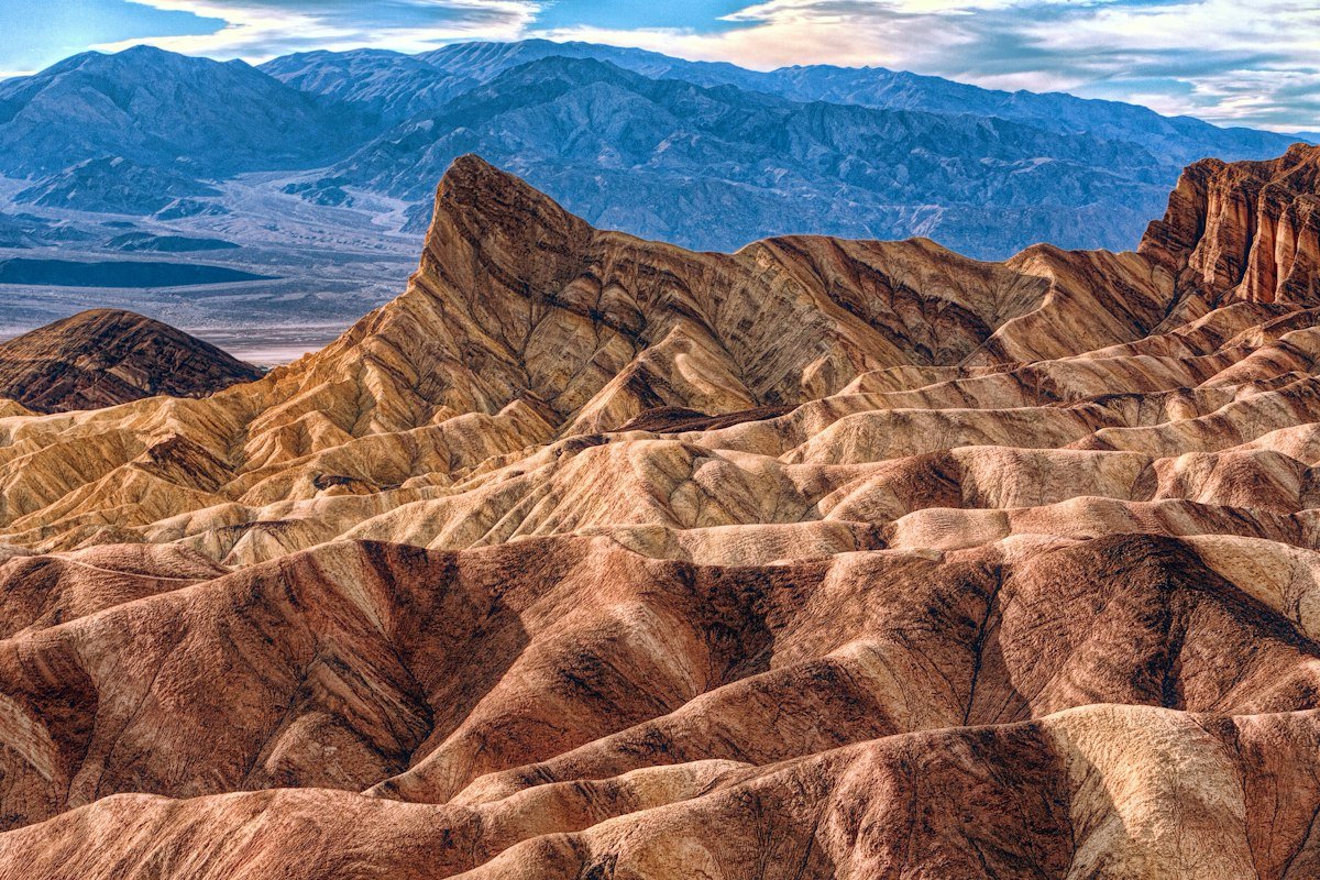 Zabriskie Point dans la Vallée de la Mort